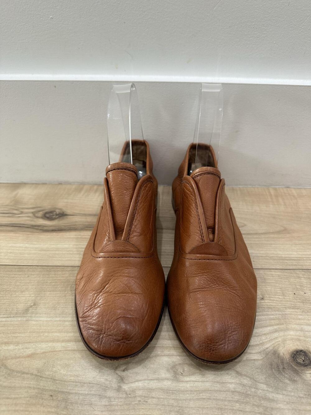 Frye Shoes Womens Size 7 Brown Leather Slip On Flat Round Toe Casual Comfort